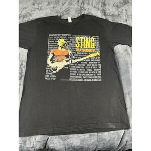 Sting 2022 rock‎ music band, double sided black consort tour T-shirt size large